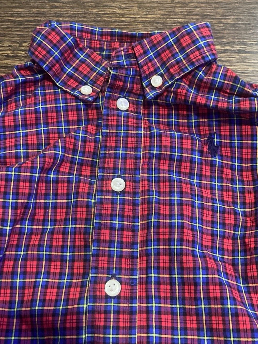 Ralph Lauren Red & Blue Plaid Button-Down Shirt